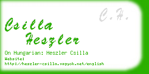 csilla heszler business card